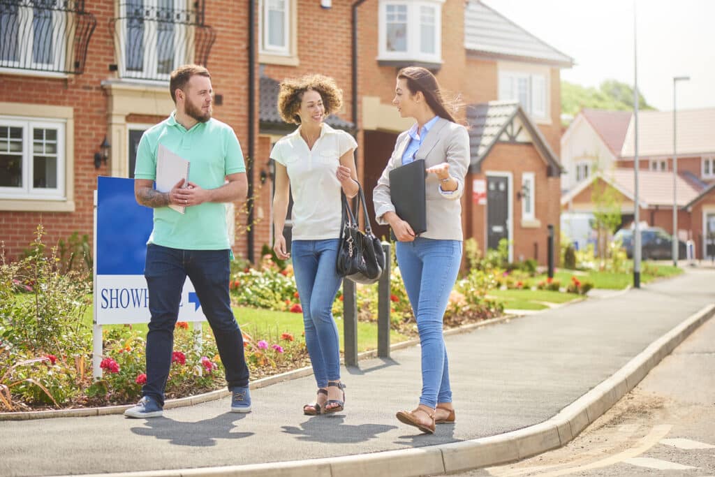 showing potential renters a new property knowing they have condo insurance.