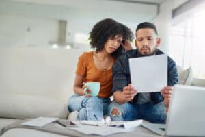 a couple trying to pay off debt