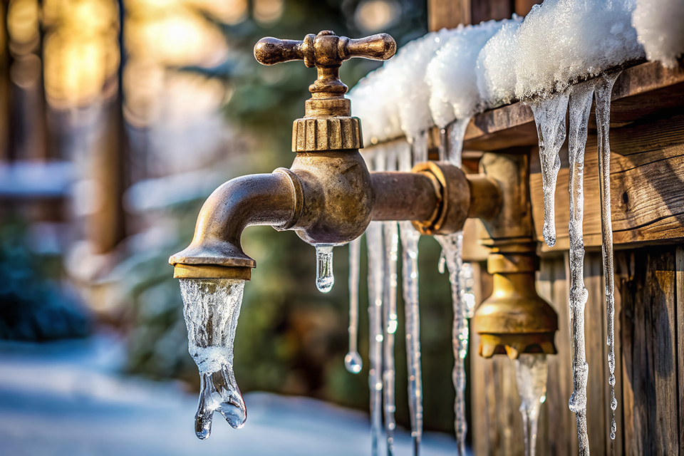 Frozen Outdoor Faucet | LoPriore Insurance Agency Frozen Outdoor Faucet