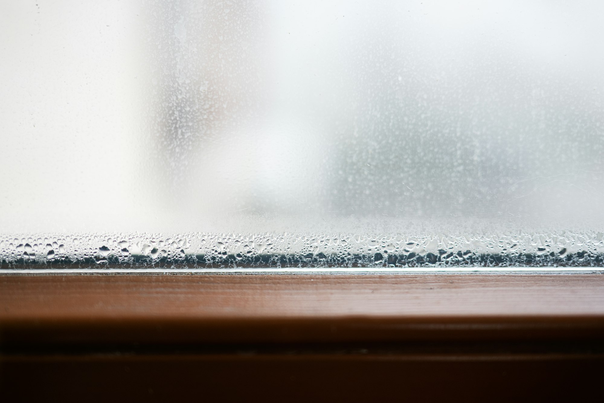 Failed brown window glazing with condensation inside | LoPriore Insurance Agency Failed brown window glazing with condensation inside.