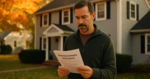 Massachusetts homeowner reviewing insurance policy to understand coverage and avoid common myths